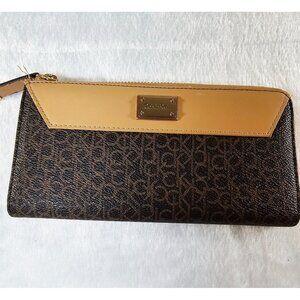 Calvin Klein Wristlet Women's Monogram Logo - Brown